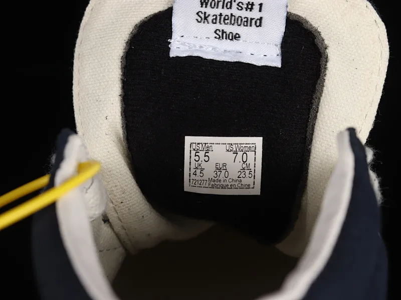 All categories Vans Vans series Vans Mid Vans China Vans Sk8-Mid Reissue Navy mid-top casual vulcanized canvas sneakers VN0A32QZ9G6